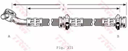 тормозные шланги TRW для NISSAN 200 SX (S13) 1.8 Turbo