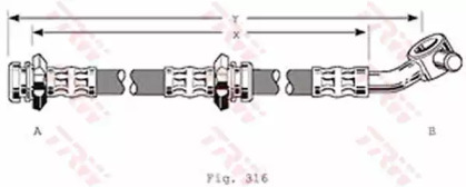 тормозные шланги TRW для NISSAN 200 SX (S13) 1.8 Turbo