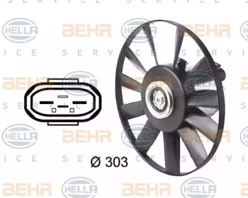 Система воздушного охлаждения HELLA для VW CADDY II Variant (9K9B) 1.4