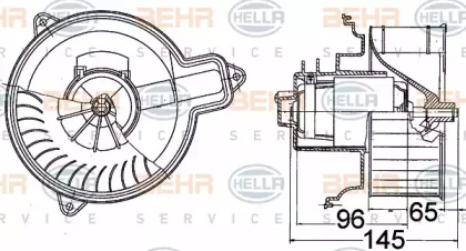 Отопление и вентиляция HELLA для PEUGEOT 306 Кабриолет (7D, N3, N5) 1.8 16V