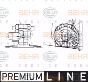 Двигатель вентилятор HELLA для RENAULT CLIO I (B/C57_, 5/357_) 1.4