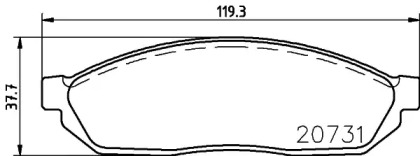 Тормозные колодки HELLA для HONDA CIVIC II Хэтчбек (SS, SL) 1300 L (SS)