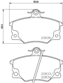 Тормозные колодки HELLA для ALFA ROMEO 146 (930_) 1.7 i.e. 16V (930.B1)
