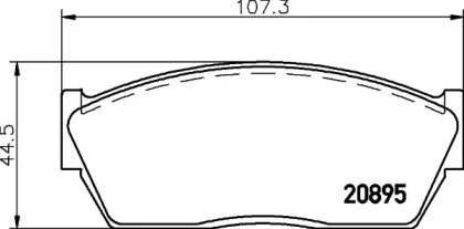Тормозные колодки HELLA для HONDA CRX I (AF, AS) 1.5 i (AF)