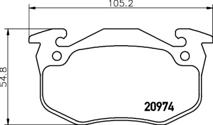Дисковой тормозной механизм HELLA для PEUGEOT 306 Кабриолет (7D, N3, N5) 1.8 16V