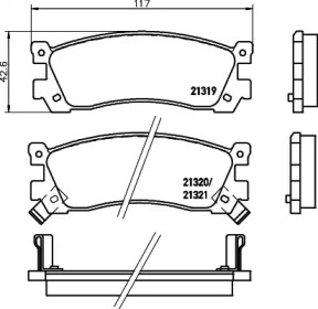 Дисковой тормозной механизм HELLA для MAZDA 929 III (HC) 2.2 i