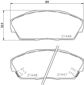 Тормозные колодки HELLA для HONDA PRELUDE III (BA) 2.0 i EX 16V (BA2)