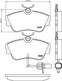 Дисковой тормозной механизм HELLA для VW TRANSPORTER IV c бортовой платформой/ходовая часть (70XD) 1.9 TD