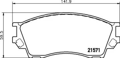 Тормозные колодки HELLA для MAZDA XEDOS 9 (TA) 2.3 24V
