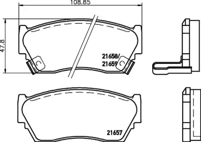 Тормозные колодки HELLA для NISSAN SUNNY III Liftback (N14) 1.6 i