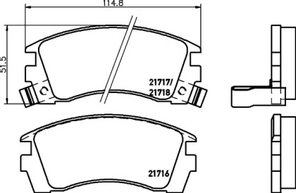 Дисковой тормозной механизм HELLA для NISSAN SUNNY III Traveller (Y10) 2.0 D