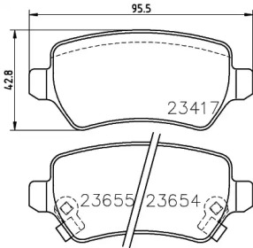 Дисковой тормозной механизм HELLA для KIA CEE'D (JD) 1.4 MPI