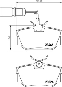 Дисковой тормозной механизм HELLA для VW TRANSPORTER IV c бортовой платформой/ходовая часть (70XD) 1.9 TD