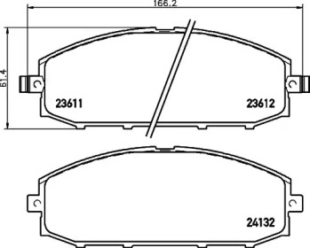 Дисковой тормозной механизм HELLA для NISSAN PATROL GR V Wagon (Y61) 4.2