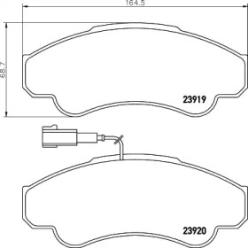 Тормозные колодки HELLA для FIAT DUCATO c бортовой платформой/ходовая часть (230_) 2.5 TDI