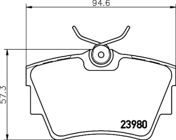 Дисковой тормозной механизм HELLA для NISSAN NV300 Kombi (X82) 1.6 dci 95
