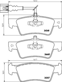 Дисковой тормозной механизм HELLA для VW MULTIVAN V (7HM, 7HN, 7HF, 7EF, 7EM, 7EN) 1.9 TDI