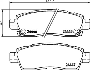 Тормозные колодки HELLA для CHEVROLET TRAILBLAZER (KC_) 4.2 AWD
