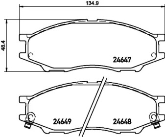 Дисковой тормозной механизм HELLA для NISSAN ALMERA Classic (B10) 1.6 16V
