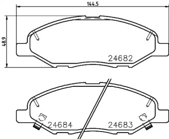 Дисковой тормозной механизм HELLA для NISSAN NOTE (E11, NE11) 1.5 dCi