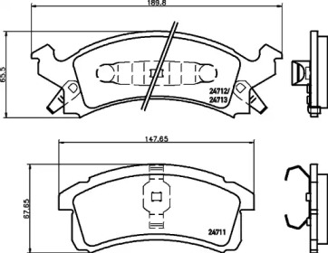 Тормозные колодки HELLA для CHEVROLET CAVALIER купе 3.1