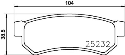 Тормозные колодки HELLA для CHEVROLET NUBIRA седан 2.0 D