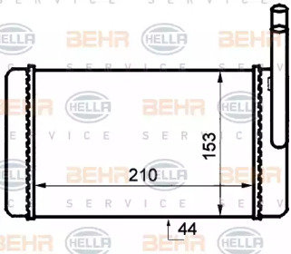 Салонный теплообменник HELLA для FORD TRANSIT Фургон (V_ _) 2.4 D (VVS)