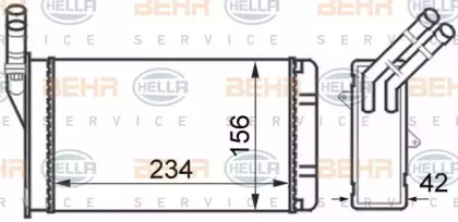Салонный теплообменник HELLA для PEUGEOT 306 Кабриолет (7D, N3, N5) 1.8 16V