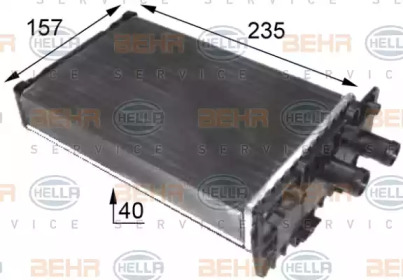 Салонный теплообменник HELLA для VW TRANSPORTER IV c бортовой платформой/ходовая часть (70XD) 2.4 D