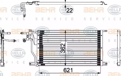Кондиционер HELLA для FORD TRANSIT Фургон (E_ _) 2.0 i (EAL, EAS)