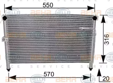 Кондиционер HELLA для MAZDA 626 IV Hatchback (GE) 2.0 i