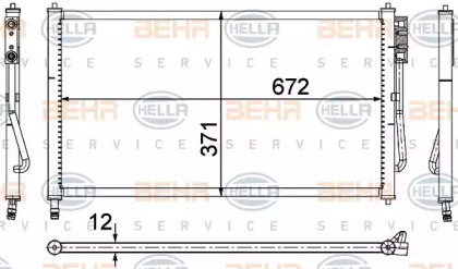 Конденсатор HELLA для FORD FOCUS седан (DFW) 1.8 16V