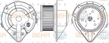 Отопление и вентиляция HELLA для VW GOLF II (19E, 1G1) 1.8 GTI 16V