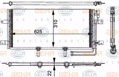 Кондиционер HELLA для VW TRANSPORTER IV c бортовой платформой/ходовая часть (70XD) 1.9 TD