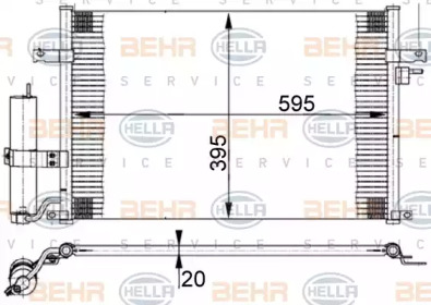 Кондиционер HELLA для CHEVROLET NUBIRA седан 1.8
