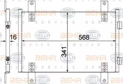 Конденсатор HELLA для PEUGEOT BOXER автобус (244, Z_) 2.8 HDi