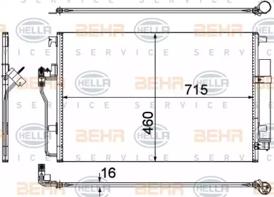 Конденсатор HELLA для VW CRAFTER 30-50 c бортовой платформой/ходовая часть (2F_) 2.0 TDI