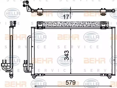 Кондиционер HELLA для KIA RIO универсал (DC) 1.3