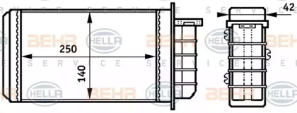 Салонный теплообменник HELLA для ALFA ROMEO 146 (930_) 2.0 16V Quadrifoglio (930.B5)