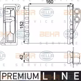 Салонный теплообменник HELLA для VW CRAFTER 30-50 c бортовой платформой/ходовая часть (2F_) 2.0 TDI
