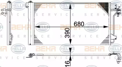 Кондиционер HELLA для VW MULTIVAN V (7HM, 7HN, 7HF, 7EF, 7EM, 7EN) 1.9 TDI