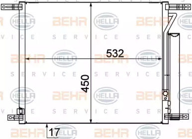 Конденсатор HELLA для CHEVROLET AVEO Хэтчбек (T250, T255) 1.2