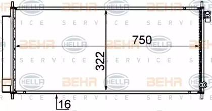 Конденсатор HELLA для HONDA JAZZ II (GD_, GE3, GE2) 1.3 (GD1)