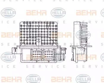 Двигатель вентилятор HELLA для RENAULT CLIO I (B/C57_, 5/357_) 1.4