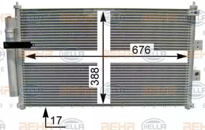 Конденсатор HELLA для HONDA CIVIC VIII седан (FD, FA) 1.3 Hybrid (FA3, FD3)