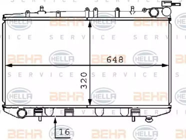 Водяной / масляный радиатор HELLA для NISSAN PRIMERA Traveller (W10) 1.6 i