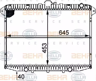 Водяной / масляный радиатор HELLA для NISSAN TERRANO II (R20) 2.4 4WD