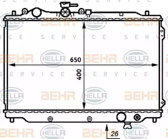 Водяной радиатор HELLA для MAZDA 626 III Hatchback (GD) 2.2 12V
