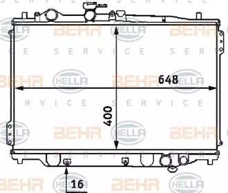 Водяной радиатор HELLA для MAZDA 626 III Hatchback (GD) 2.2 12V