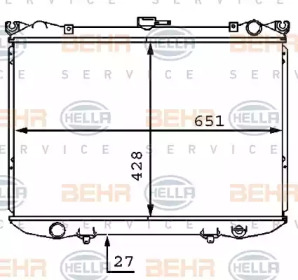 Водяной радиатор HELLA для NISSAN PICK UP (D21) 2.5 D 4WD